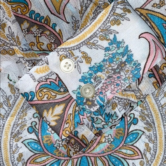 LOFT PAISLEY LONG SLEEVE BLOUSE - Picture 6 of 8